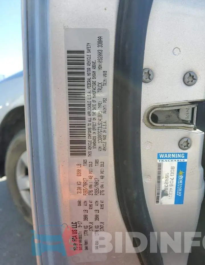 1C6RR7GT3JS141809 Photo# 12