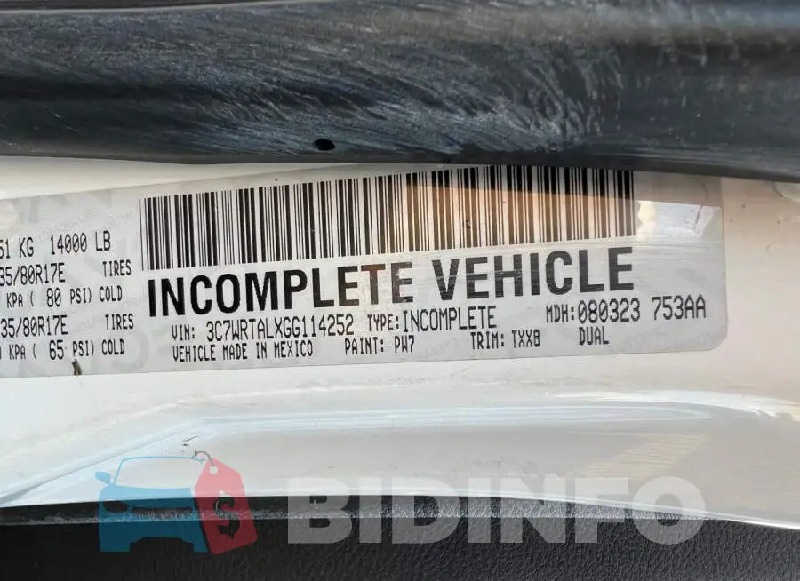 3C7WRTALXGG114252 Photo# 10