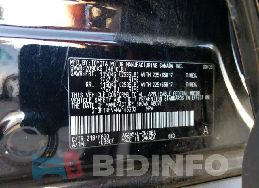 2T3F1RFV4MW145302 Photo# 13