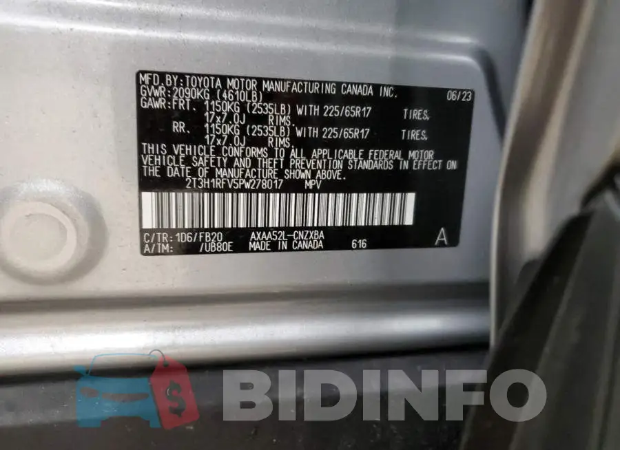 2T3H1RFV5PW278017 Photo# 13