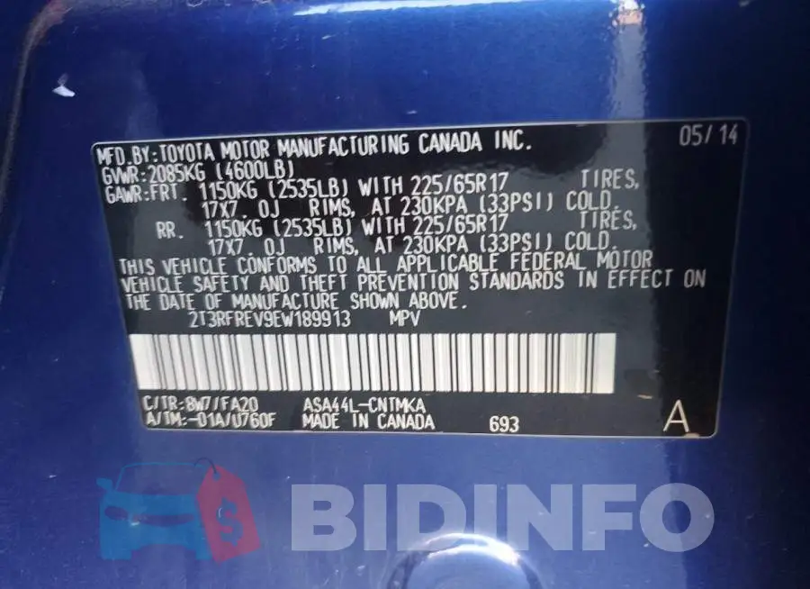 2T3RFREV9EW189913 Photo# 12