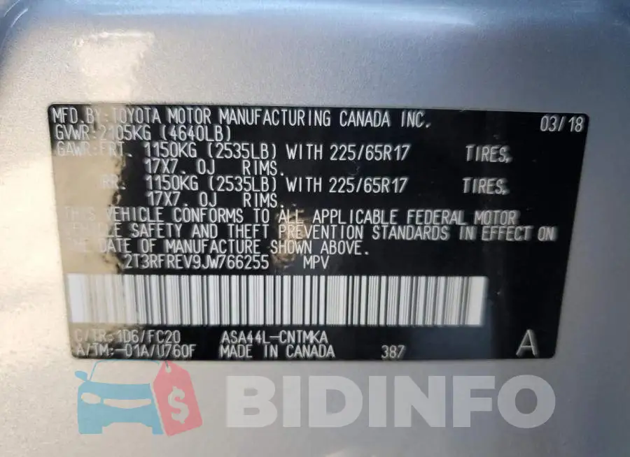 2T3RFREV9JW766255 Photo# 13