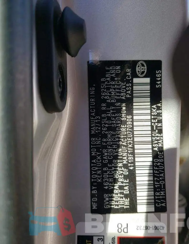 4T1BF1FK3EU770906 Photo# 13