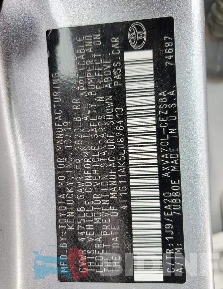 4T1G11AK5LU876413 Photo# 12