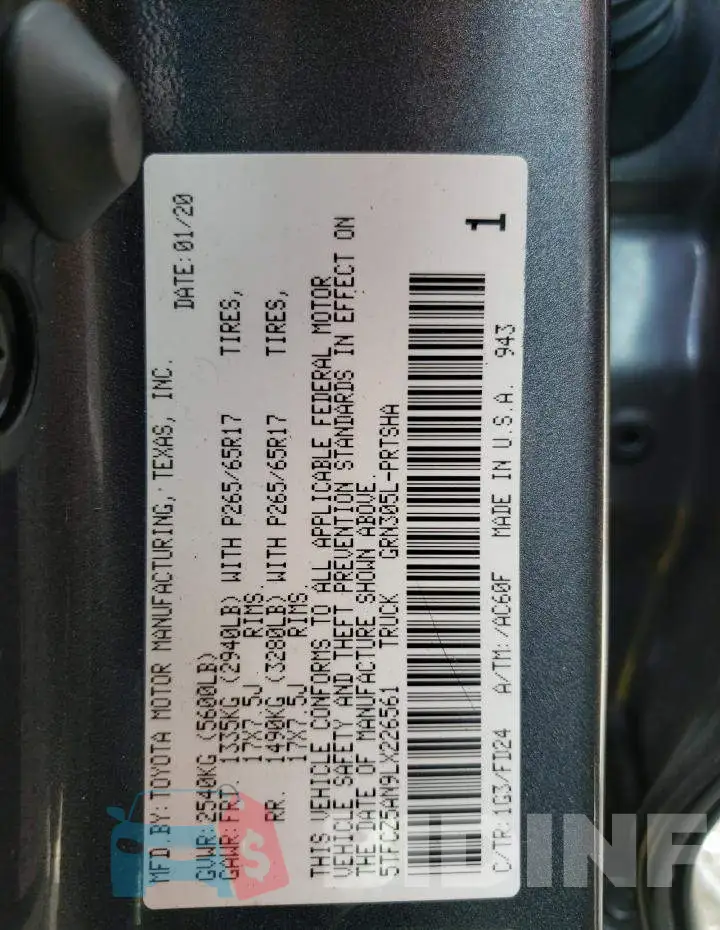 5TFCZ5AN9LX226561 Photo# 12