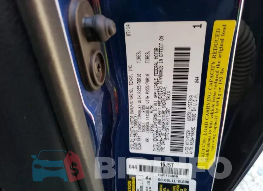 5TFEY5F19EX171307 Photo# 13