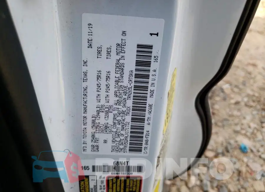5TFRX5GN9LX171732 Photo# 13