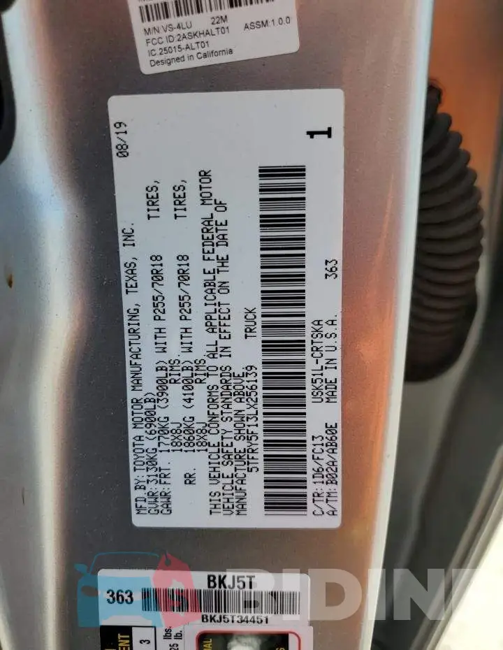 5TFRY5F13LX256139 Photo# 12