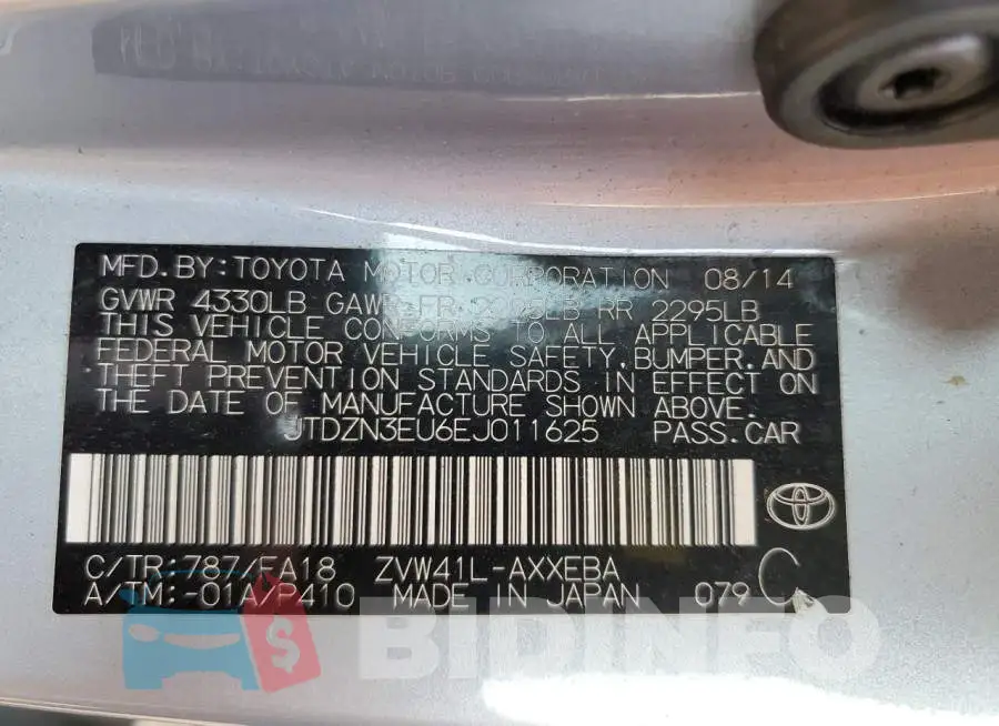 JTDZN3EU6EJ011625 Photo# 13