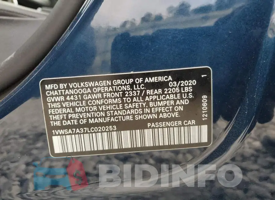 1VWSA7A37LC020253 Photo# 12