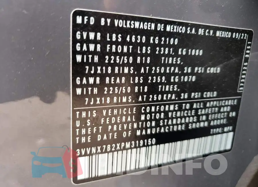 3VVNX7B2XPM319150 Photo# 13