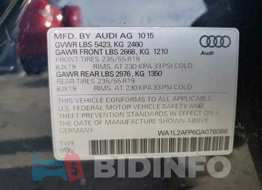 WA1L2AFP6GA078086 Photo# 13