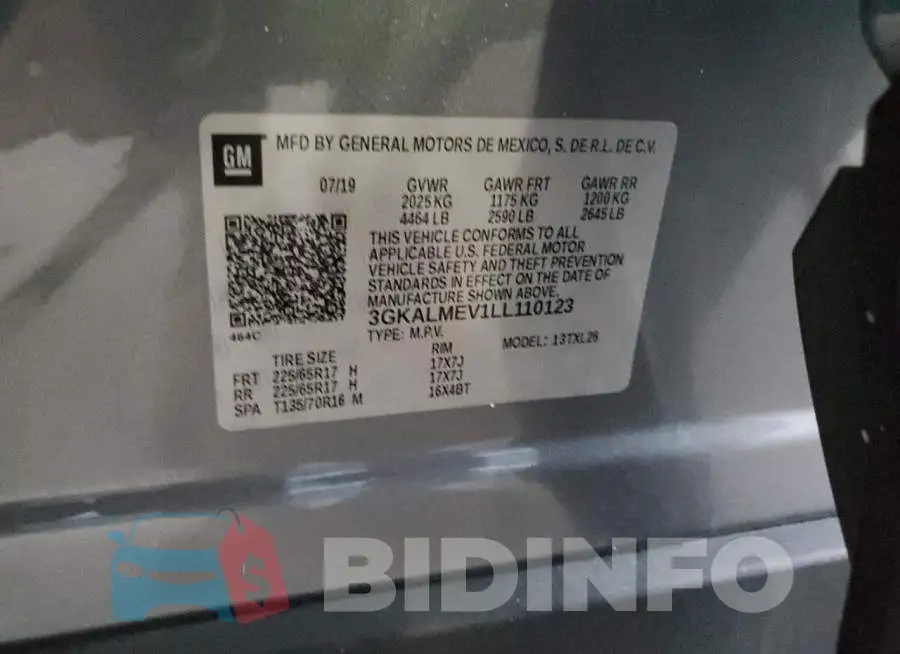 3GKALMEV1LL110123 Photo# 14