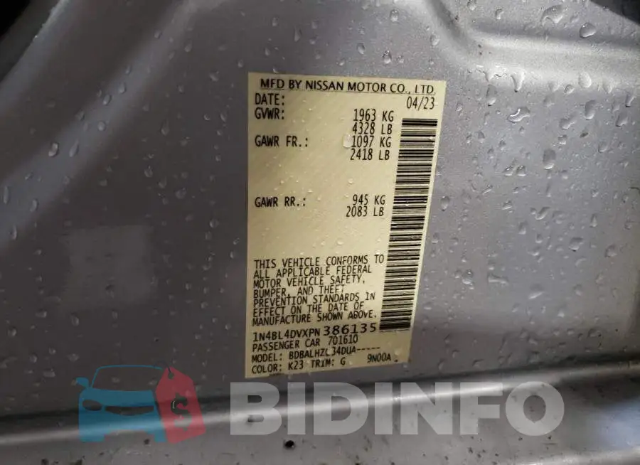 1N4BL4DVXPN386135 Photo# 12