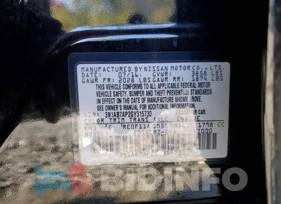 3N1AB7AP2GY315730 Photo# 12