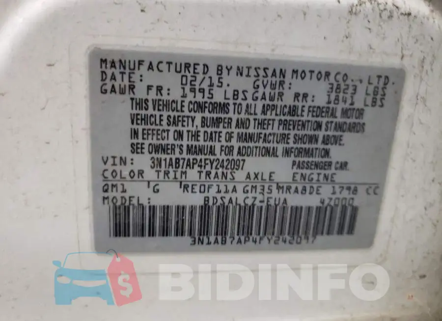 3N1AB7AP4FY242097 Photo# 12