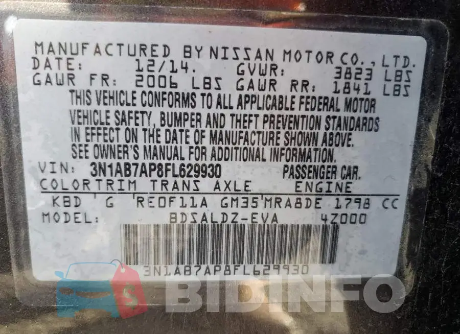 3N1AB7AP8FL629930 Photo# 12
