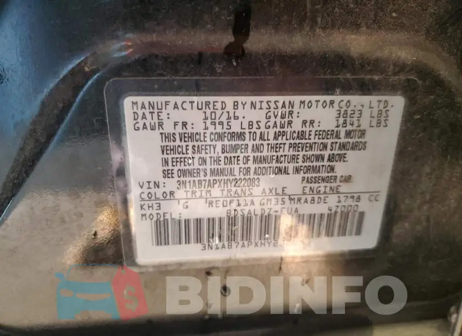 3N1AB7APXHY222083 Photo# 13