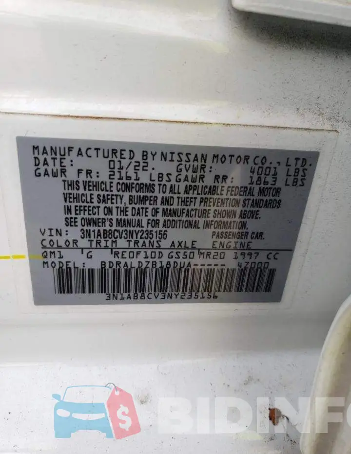 3N1AB8CV3NY235156 Photo# 12