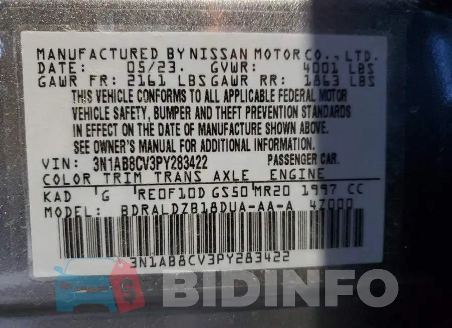 3N1AB8CV3PY283422 Photo# 13