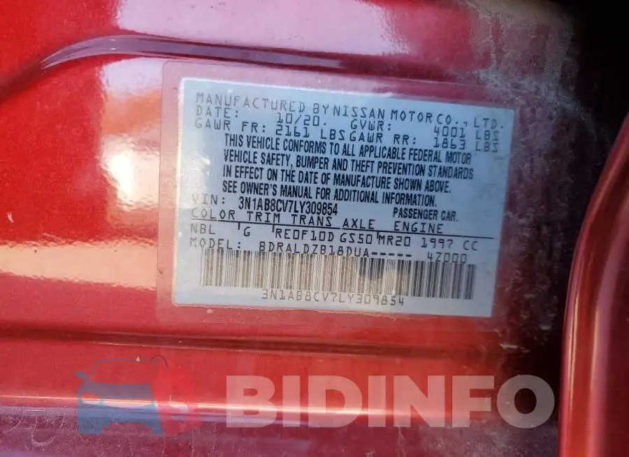 3N1AB8CV7LY309854 Photo# 12