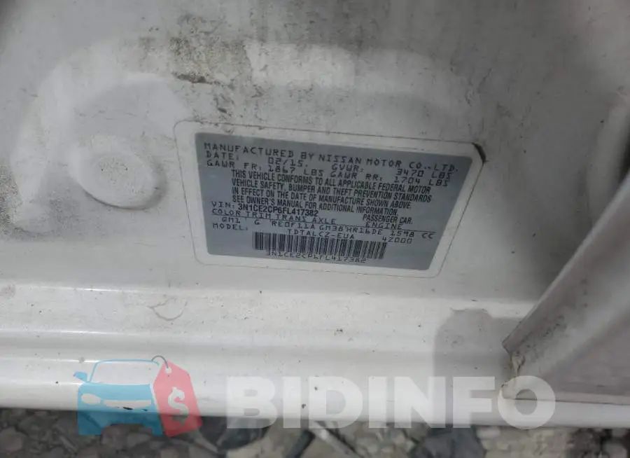 3N1CE2CP6FL417382 Photo# 12