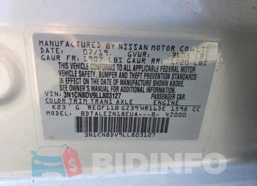 3N1CN8DV9LL803127 Photo# 12