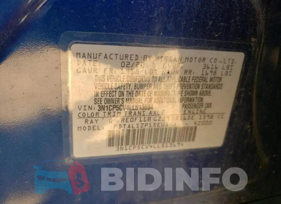 3N1CP5CV4LL513694 Photo# 13