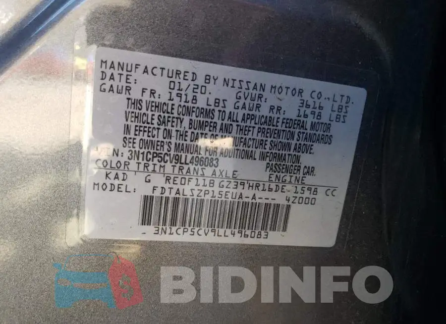 3N1CP5CV9LL496083 Photo# 13