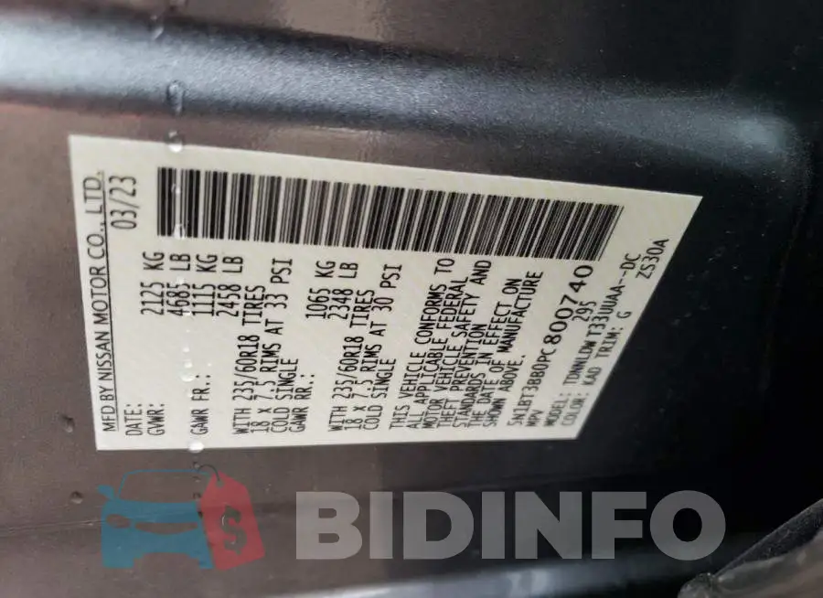 5N1BT3BB0PC800740 Photo# 13