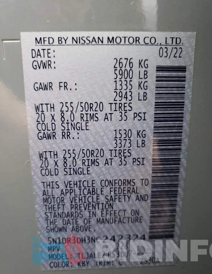 5N1DR3DH3NC242324 Photo# 13