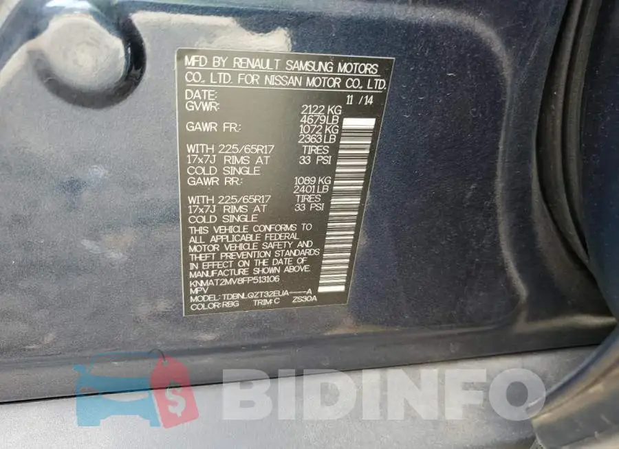 KNMAT2MV8FP513106 Photo# 14