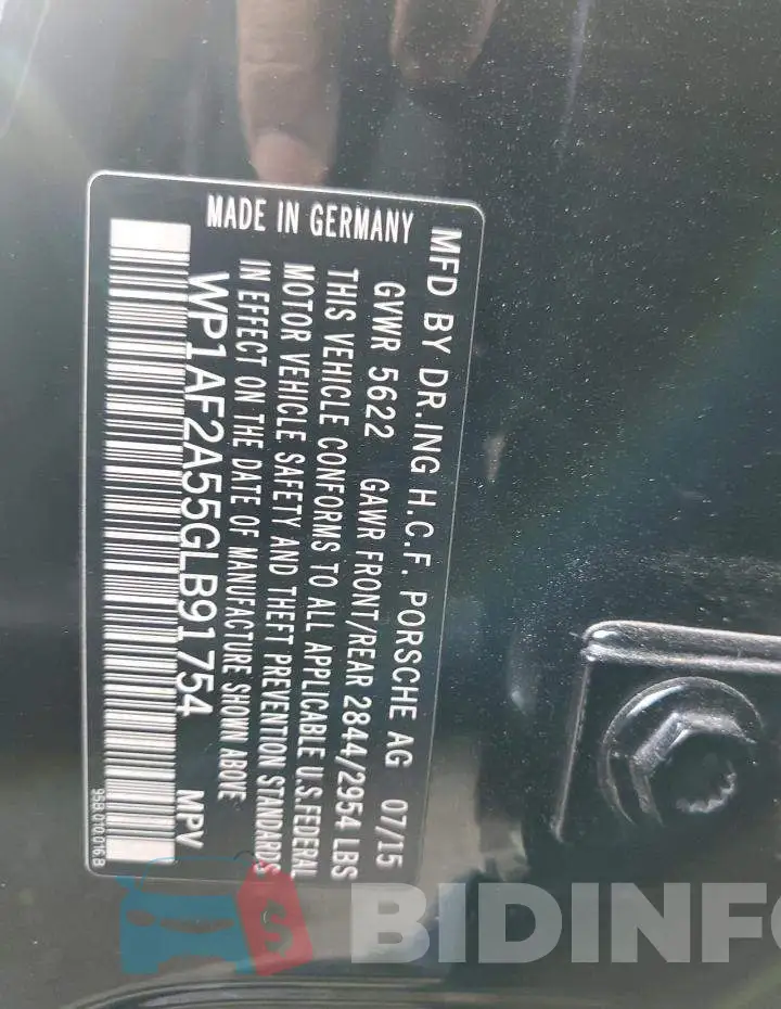 WP1AF2A55GLB91754 Photo# 13