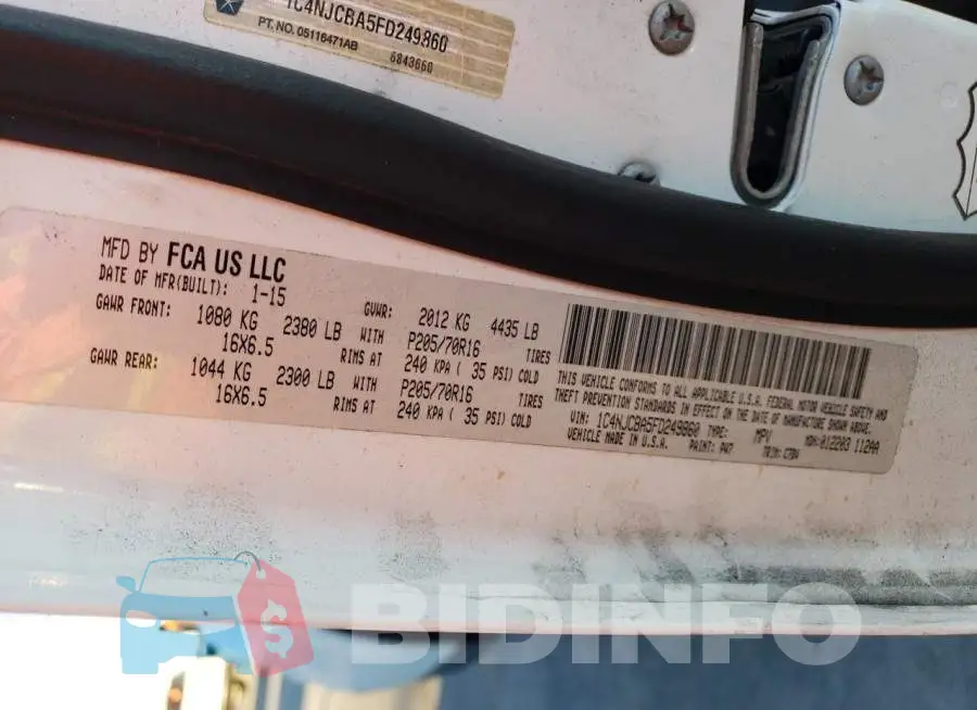 1C4NJCBA5FD249860 Photo# 13