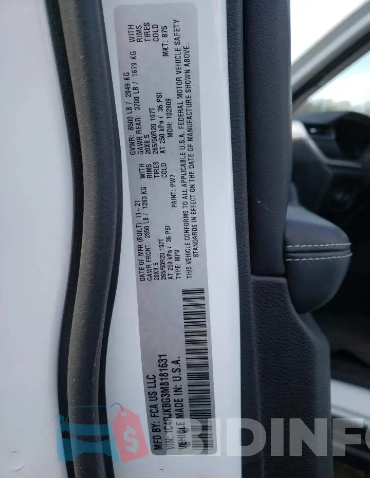 1C4RJKBG3M8181631 Photo# 13