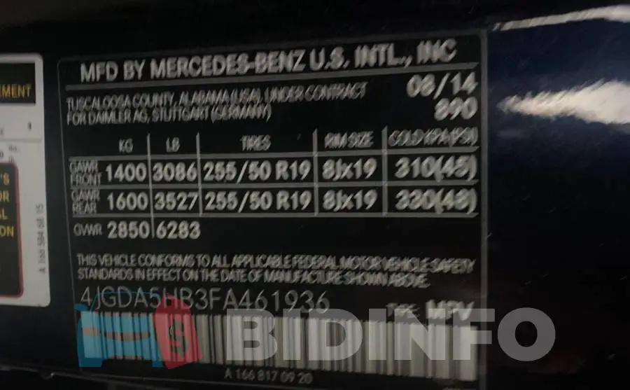 4JGDA5HB3FA461936 Photo# 10