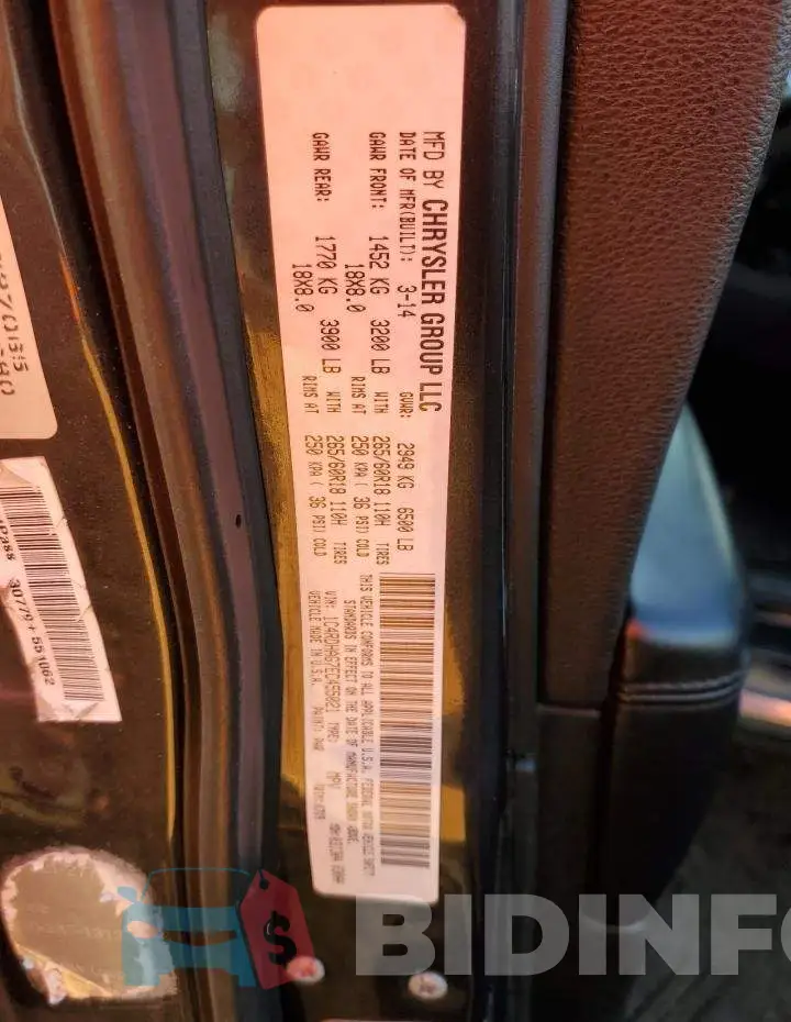 1C4RDHAG7EC455021 Photo# 12