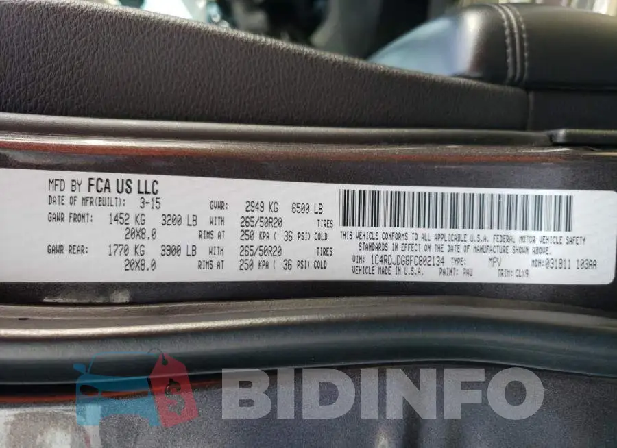1C4RDJDG8FC802134 Photo# 14