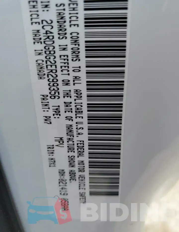 2C4RDGBG2ER299356 Photo# 12