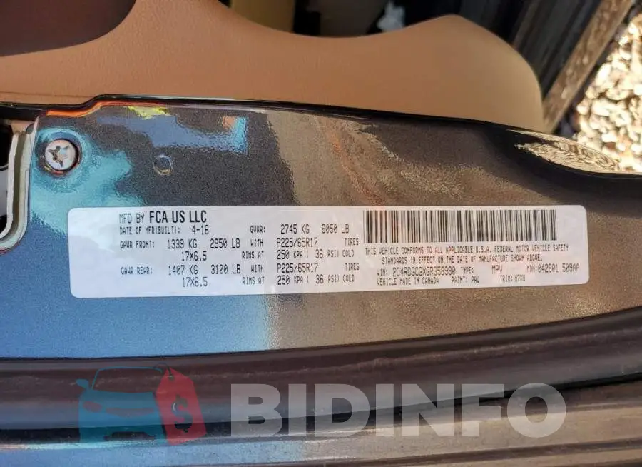 2C4RDGCGXGR358980 Photo# 13