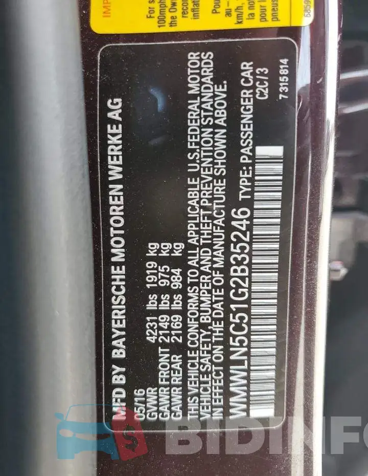WMWLN5C51G2B35246 Photo# 13