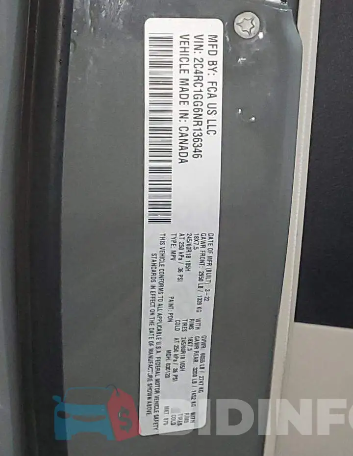 2C4RC1GG6NR136346 Photo# 13