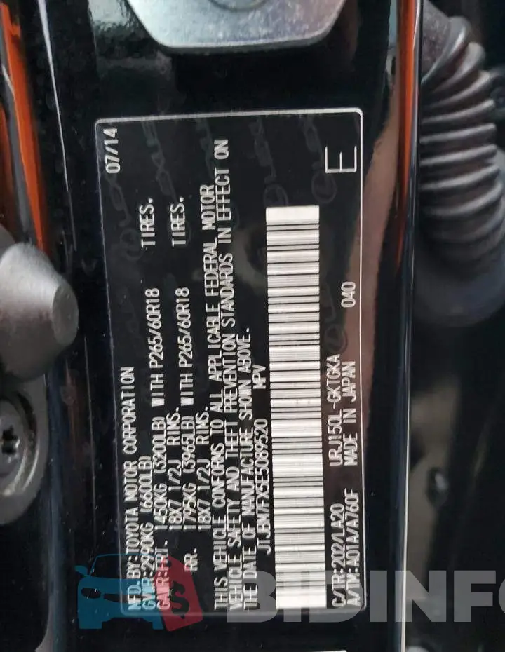 JTJBM7FX5E5089520 Photo# 13