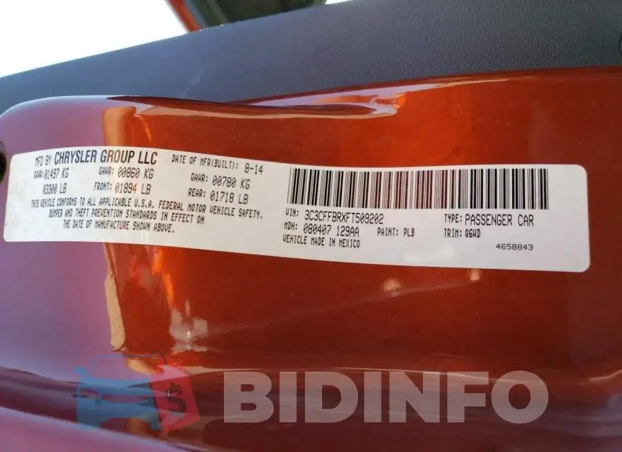 3C3CFFBRXFT509202 Photo# 12