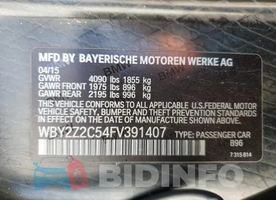 WBY2Z2C54FV391407 Photo# 12