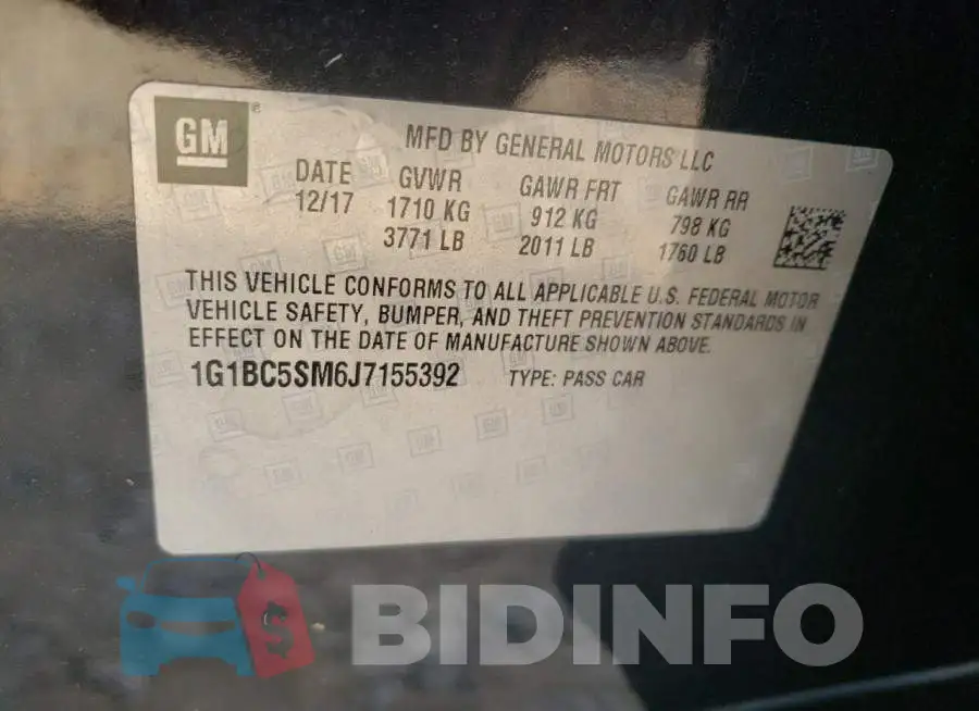 1G1BC5SM6J7155392 Photo# 13