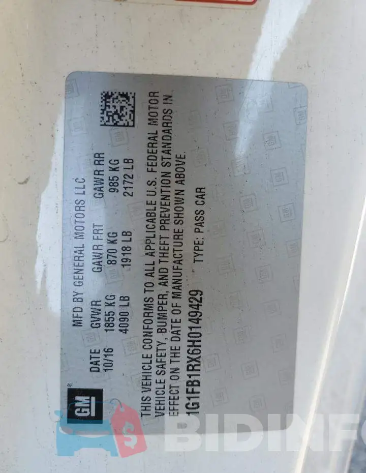 1G1FB1RX6H0149429 Photo# 13