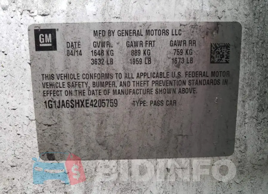1G1JA6SHXE4205759 Photo# 12