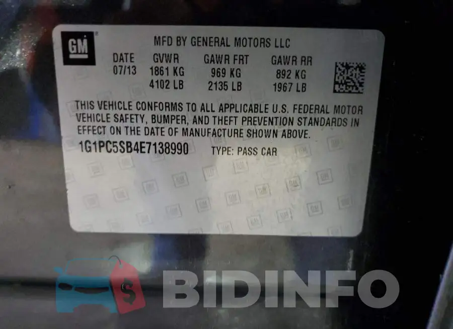 1G1PC5SB4E7138990 Photo# 12
