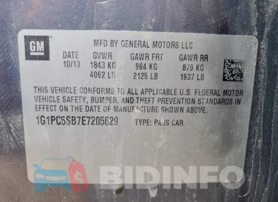 1G1PC5SB7E7205629 Photo# 12